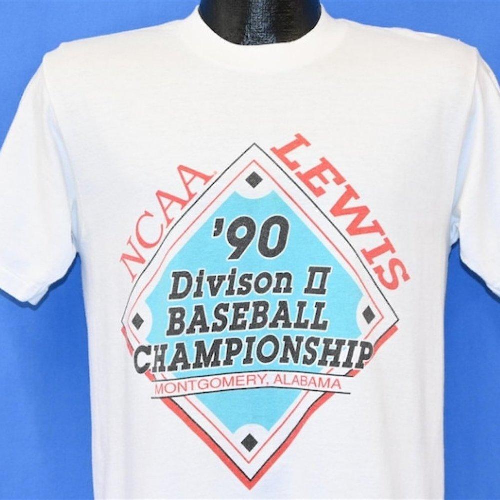 90S Lewis Baseball Championship College Medium Shirt Collect